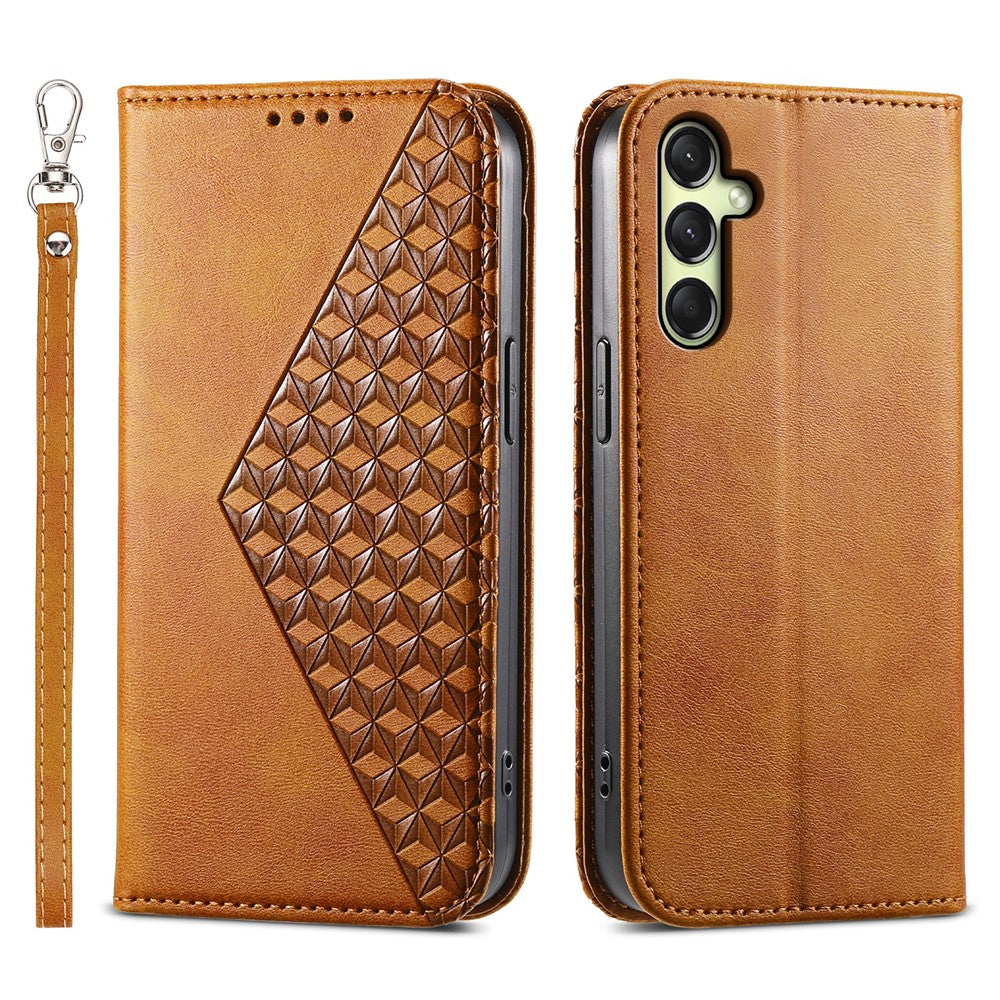 Til Samsung Galaxy A16 5G / A16 4G Etui Kalvetekstur PU Læder Telefoncover med Pung