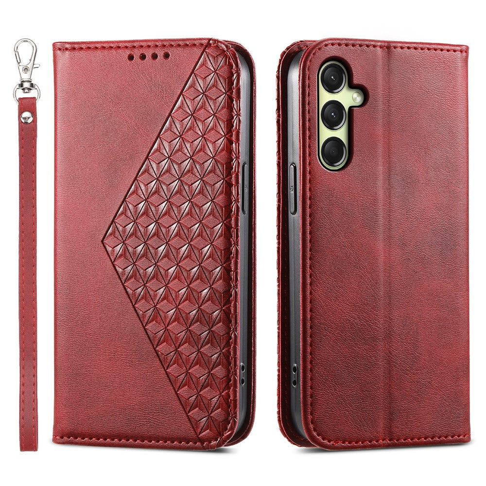 Til Samsung Galaxy A16 5G / A16 4G Etui Kalvetekstur PU Læder Telefoncover med Pung