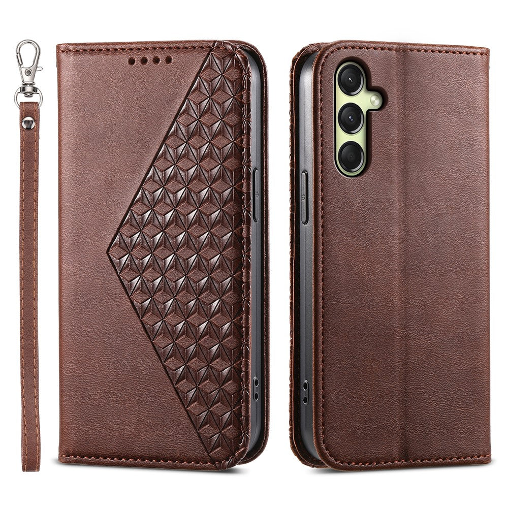 Til Samsung Galaxy A16 5G / A16 4G Etui Kalvetekstur PU Læder Telefoncover med Pung