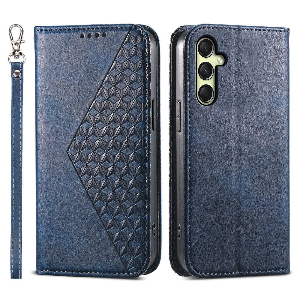 Til Samsung Galaxy A16 5G / A16 4G Etui Kalvetekstur PU Læder Telefoncover med Pung
