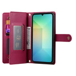 DF-011 För Samsung Galaxy A06 4G Skal Plånbok Läder mobilskal med Dragkedja och Remmar