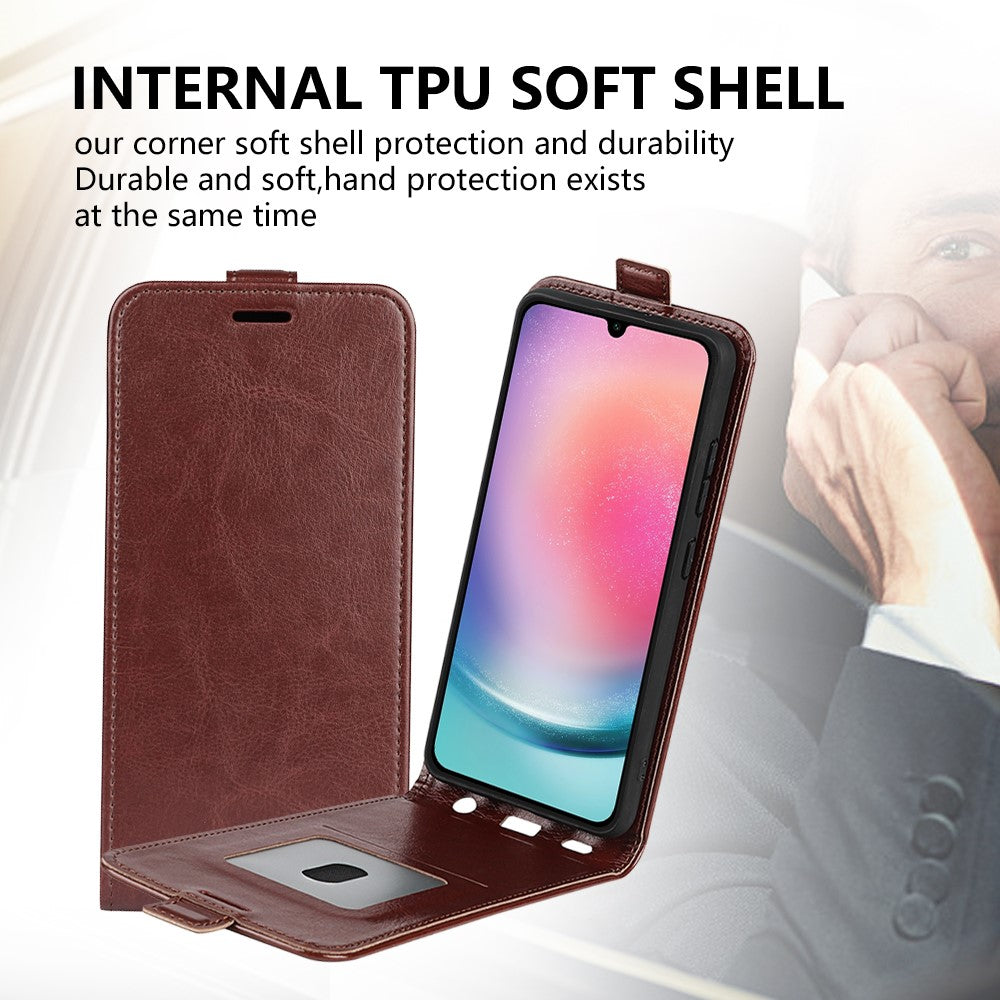Til Samsung Galaxy A16 5G / A16 4G Etui med kortlommer Vertikal flip-lædertelefoncover