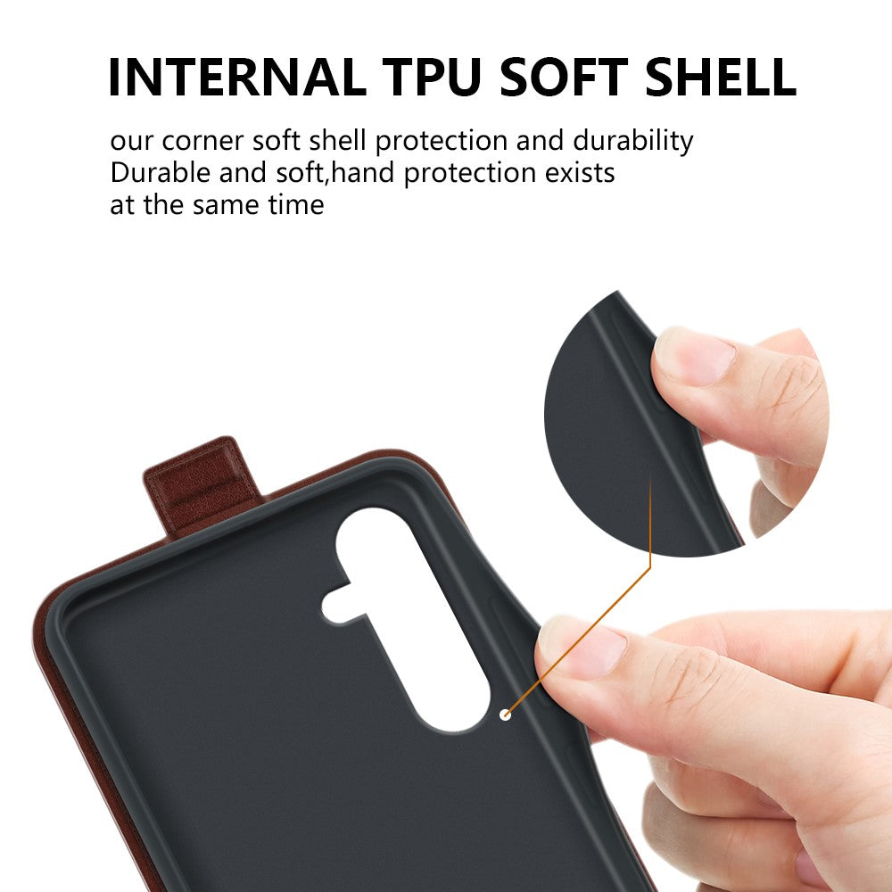 Til Samsung Galaxy A16 5G / A16 4G Etui med kortlommer Vertikal flip-lædertelefoncover