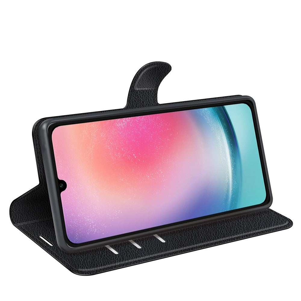 Til Samsung Galaxy A16 5G / A16 4G Cover Litchi Tekstur Stødsikkert Læderpung Telefoncover
