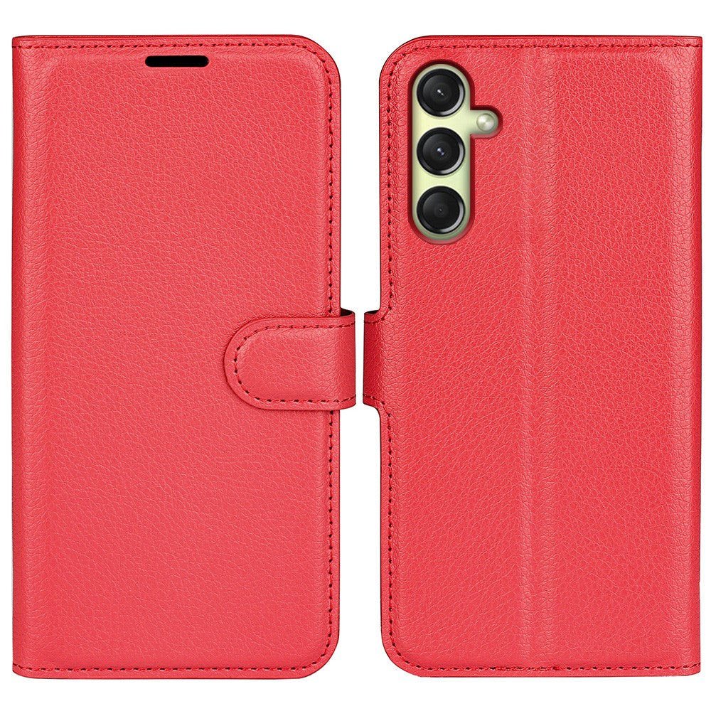 Samsung Galaxy A16 5G / A16 4G Skal Litchi Texture Stötsäkert Läder Plånboksfodral