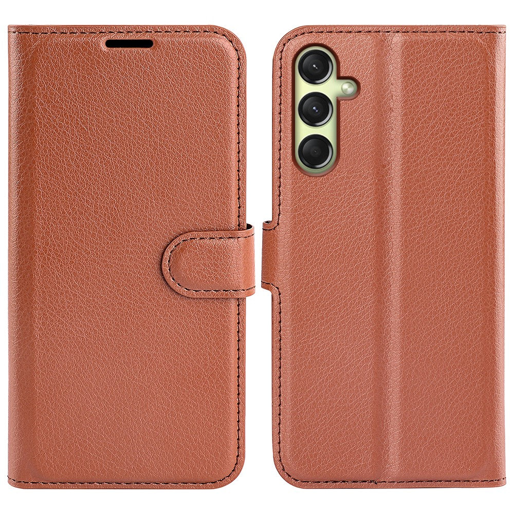 Samsung Galaxy A16 5G / A16 4G Skal Litchi Texture Stötsäkert Läder Plånboksfodral