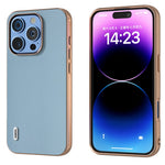 ABEEL til iPhone 16 Pro Cover Galvanisering Ægte Koskind Læder PC Telefoncover
