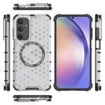 Til Samsung Galaxy M35 5G magnetisk cover med honeycomb-design, TPU+PC telefoncover