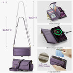 For iPhone 16 Plus Leather Case CASEME C36 Zipper Multiple Card Slots Phone Cover with Straps