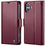 För iPhone 16 Plus Läderfodral CASEME 023 RFID-blockering 3 kortfack Mobilskal