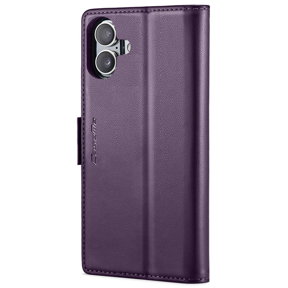 For iPhone 16 Leather Case CASEME 023 RFID Blocking 3 Card Slot Mobile Cover