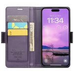 For iPhone 16 Leather Case CASEME 023 RFID Blocking 3 Card Slot Mobile Cover