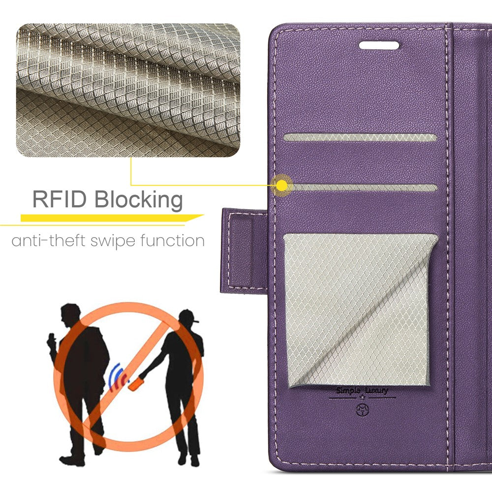 For iPhone 16 Leather Case CASEME 023 RFID Blocking 3 Card Slot Mobile Cover