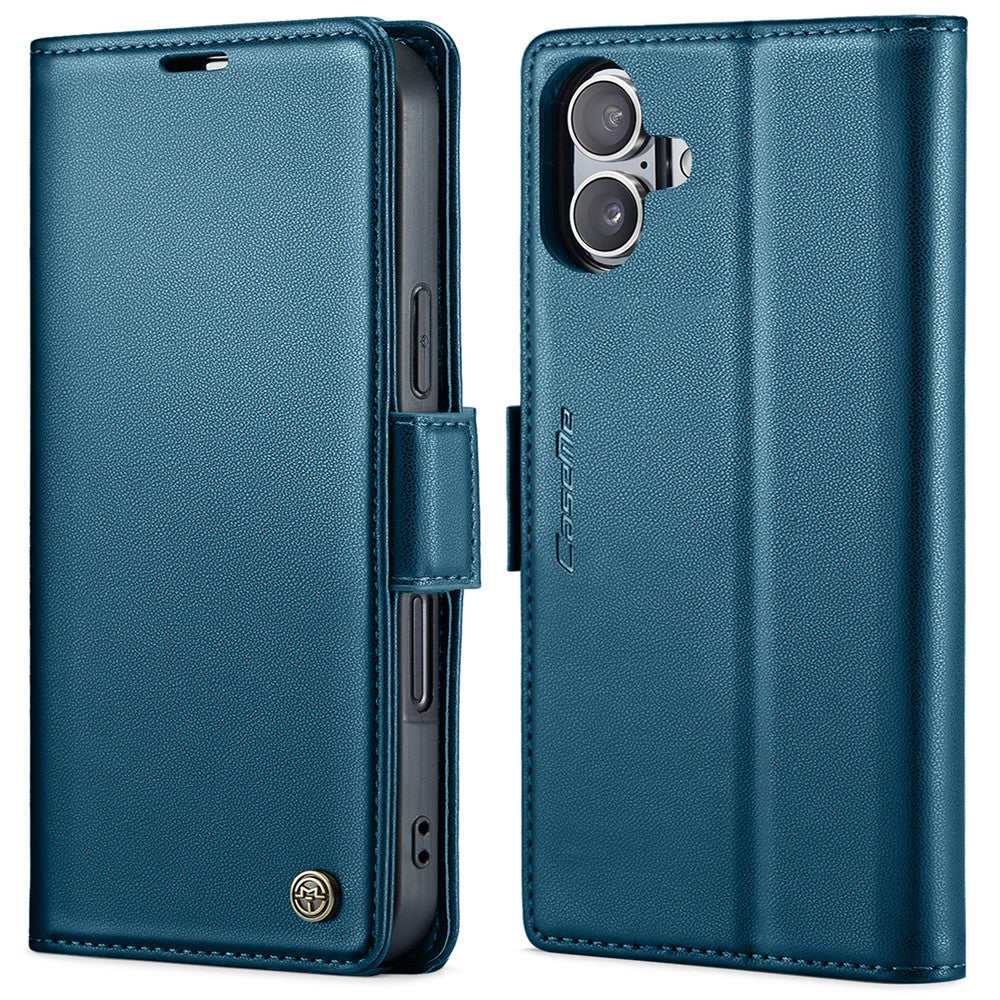 For iPhone 16 Leather Case CASEME 023 RFID Blocking 3 Card Slot Mobile Cover