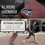 CASEME 013 Series For iPhone 16 Case Card Holder Stand Leather Phone Cover