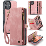 For iPhone 16 Phone Cases CASEME 008 Leather Cover with Detachable Wallet and Strap