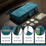For iPhone 16 Plus Phone Cases CASEME 008 Leather Cover with Detachable Wallet and Strap