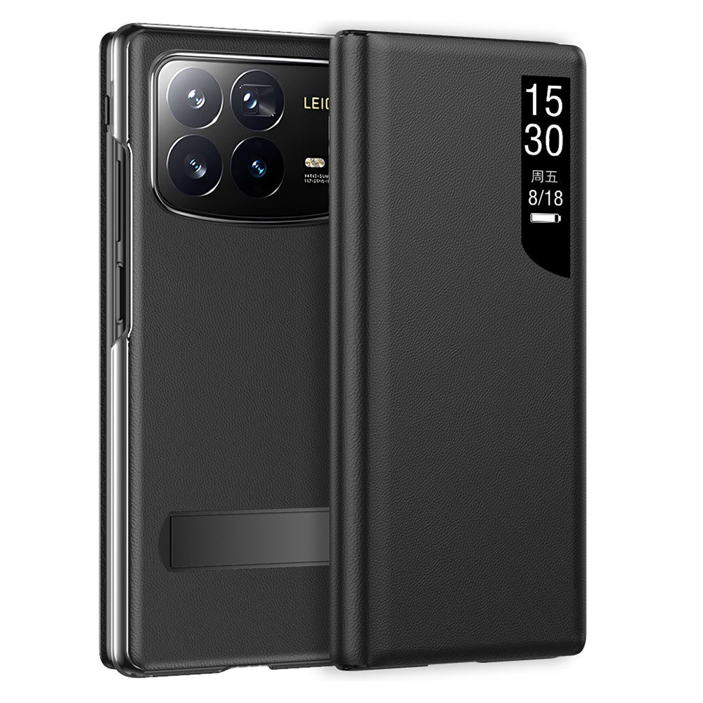 For Xiaomi Mix Fold 4 5G Case View Window PU Leather Kickstand Phone Cover