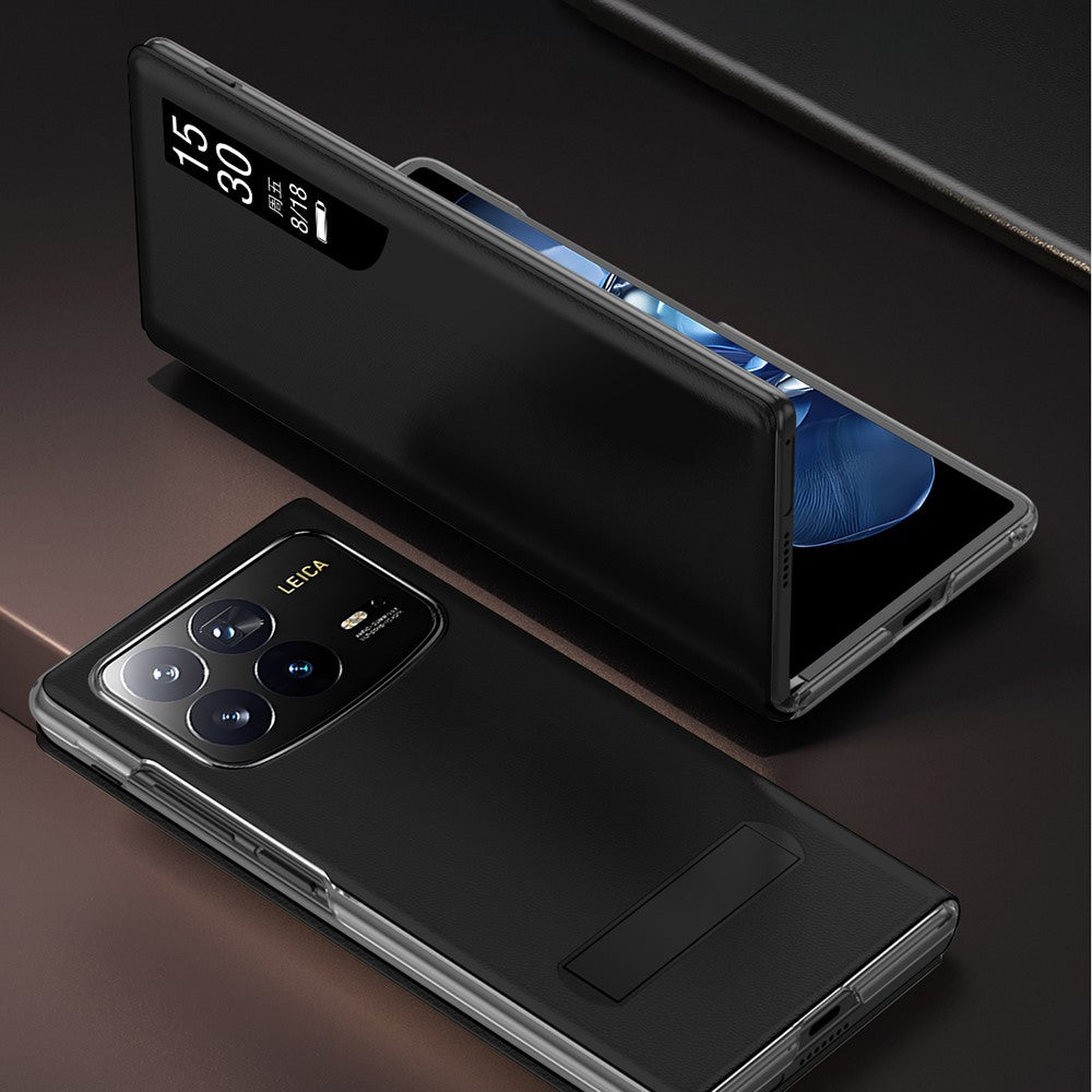 For Xiaomi Mix Fold 4 5G Case View Window PU Leather Kickstand Phone Cover