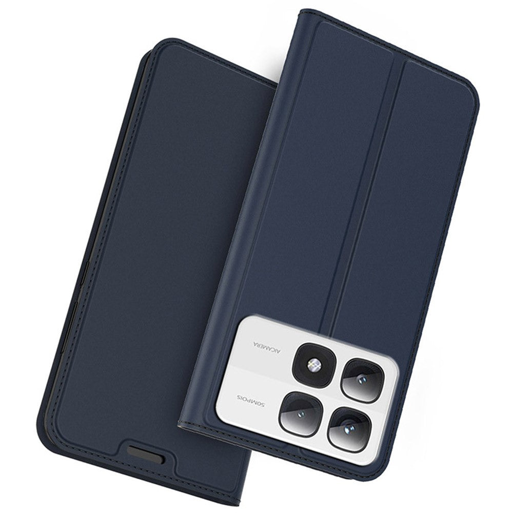 Xiaomi 14T Pro-skal i PU-läder med korthållare, stativ, magnetisk stängning