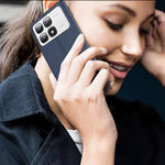 Xiaomi 14T Pro-skal i PU-läder med korthållare, stativ, magnetisk stängning