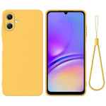 For Samsung Galaxy A06 4G Case Liquid Silicone Anti-Scratch Phone Cover with Hand Strap