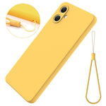 For Samsung Galaxy A06 4G Case Liquid Silicone Anti-Scratch Phone Cover with Hand Strap