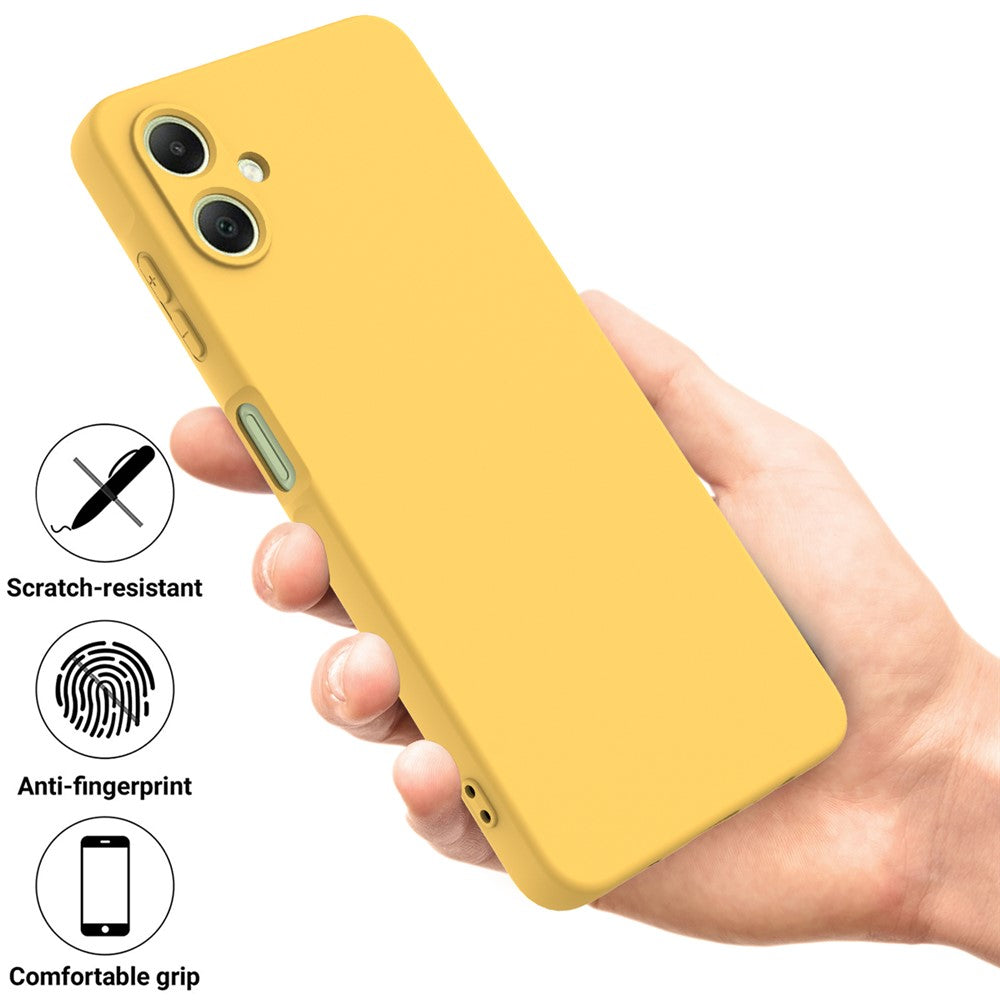 For Samsung Galaxy A06 4G Case Liquid Silicone Anti-Scratch Phone Cover with Hand Strap