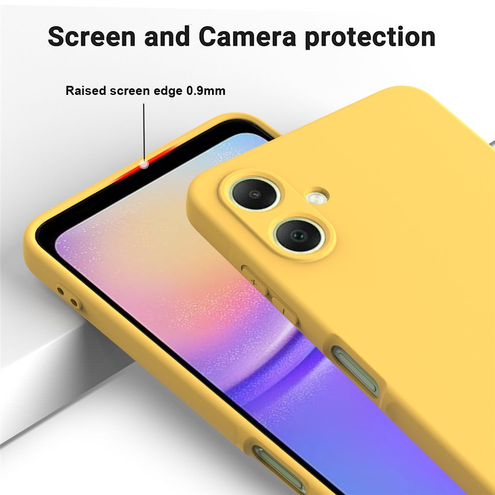 For Samsung Galaxy A06 4G Case Liquid Silicone Anti-Scratch Phone Cover with Hand Strap