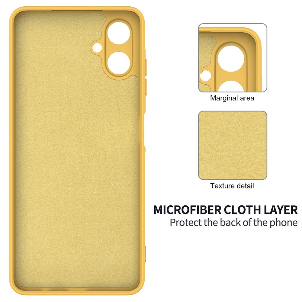 For Samsung Galaxy A06 4G Case Liquid Silicone Anti-Scratch Phone Cover with Hand Strap