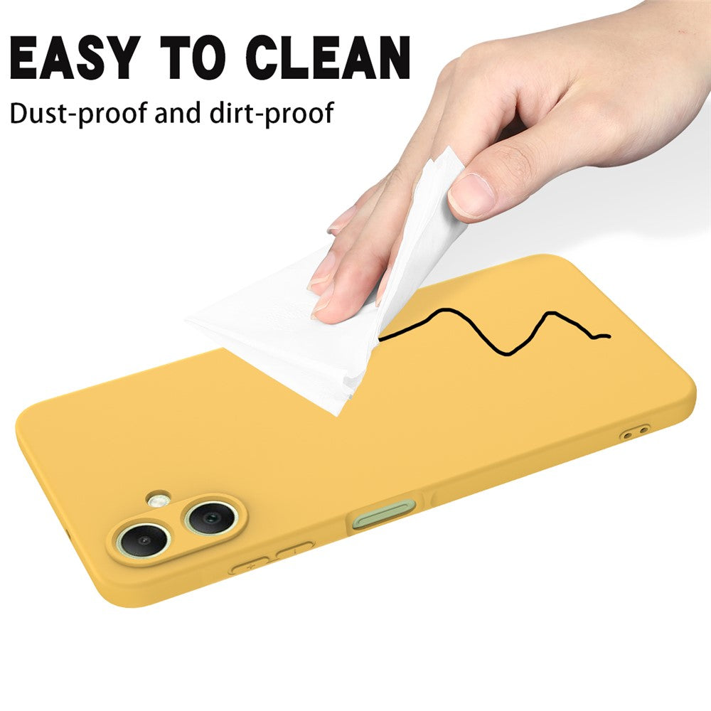 For Samsung Galaxy A06 4G Case Liquid Silicone Anti-Scratch Phone Cover with Hand Strap
