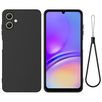 For Samsung Galaxy A06 4G Case Liquid Silicone Anti-Scratch Phone Cover with Hand Strap