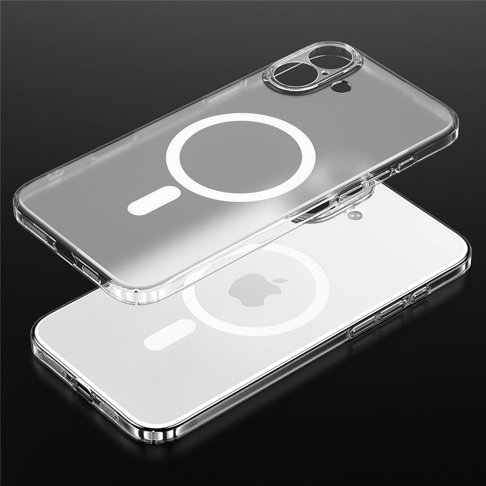 SULADA til iPhone 16 Plus Cover kompatibel med MagSafe PC+TPU Mat gennemsigtig bagside