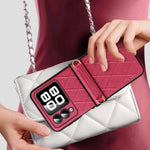 SULADA For Huawei nova Flip 5G Case Rhombus Leather+PC Phone Cover with Shoulder Strap