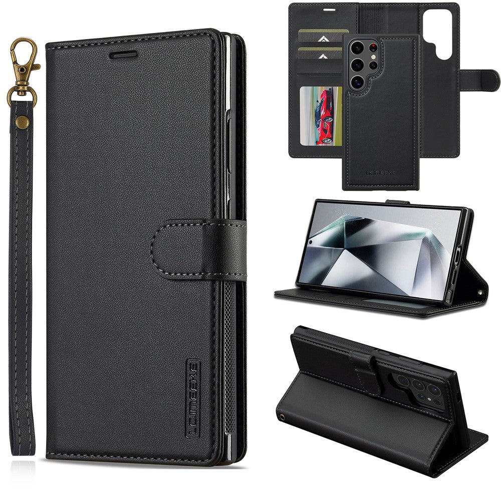 LC.IMEEKE L2 Series for Samsung Galaxy S23 Ultra Case PU Leather Wallet Detachable Magnetic Phone Cover