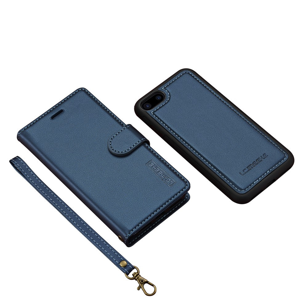 LC.IMEEKE L2-serien til iPhone SE (2022) / SE (2020) / 8 / 7 etui PU-læderpung aftageligt magnetisk telefoncover