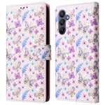 Samsung Galaxy A16 5G / A16 4G-skal RFID-blockerande läderfodral med blomma