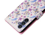 Samsung Galaxy A16 5G / A16 4G-skal RFID-blockerande läderfodral med blomma