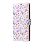 Samsung Galaxy A16 5G / A16 4G-skal RFID-blockerande läderfodral med blomma