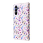 Samsung Galaxy A16 5G / A16 4G-skal RFID-blockerande läderfodral med blomma