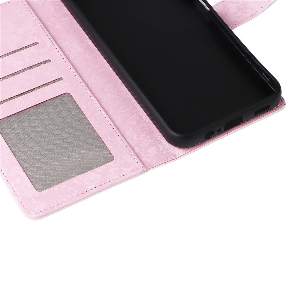 Samsung Galaxy A16 5G / A16 4G-skal RFID-blockerande läderfodral med blomma