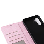 Samsung Galaxy A16 5G / A16 4G-skal RFID-blockerande läderfodral med blomma