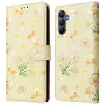 Samsung Galaxy A16 5G / A16 4G-skal RFID-blockerande läderfodral med blomma