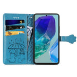 Til Samsung Galaxy A16 5G / A16 4G Læderpung Etui Flip Telefoncover med sødt katte- og hundemønster