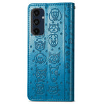 Til Samsung Galaxy A16 5G / A16 4G Læderpung Etui Flip Telefoncover med sødt katte- og hundemønster
