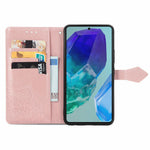 Samsung Galaxy A16 5G / A16 4G-skal, läderplånbok med mandala-präglad design