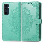 Samsung Galaxy A16 5G / A16 4G-skal, läderplånbok med mandala-präglad design
