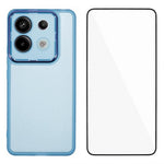 WANLONFENG DKSM-serien för Xiaomi Poco X6 5G / Redmi Note 13 Pro 5G TPU-skal med elektropläterad ram och härdat glas