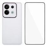 WANLONFENG DKSM-serien för Xiaomi Poco X6 5G / Redmi Note 13 Pro 5G TPU-skal med elektropläterad ram och härdat glas