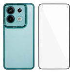 WANLONFENG DKSM-serien för Xiaomi Poco X6 5G / Redmi Note 13 Pro 5G TPU-skal med elektropläterad ram och härdat glas